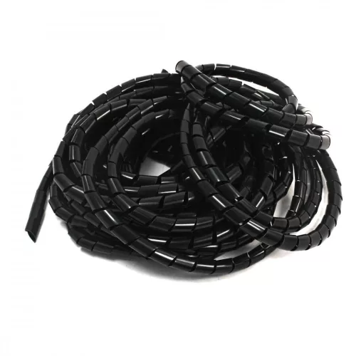 Protector cablu spirală negru 8mm 10m