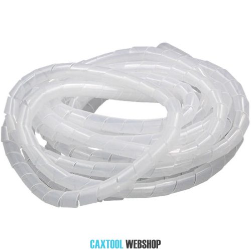 Protector cablu spirală alb 10mm 10m