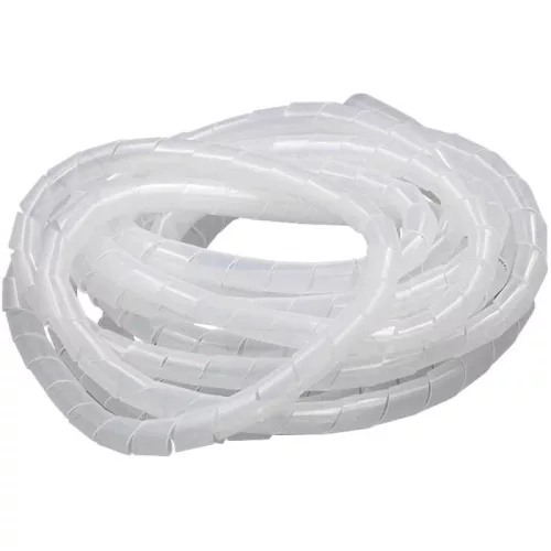 Protector cablu spirală alb 10mm 10m