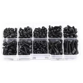   Șurub cap cilindric gaură internă 240 bucăți DIN 912 12.9 DSB negru M3