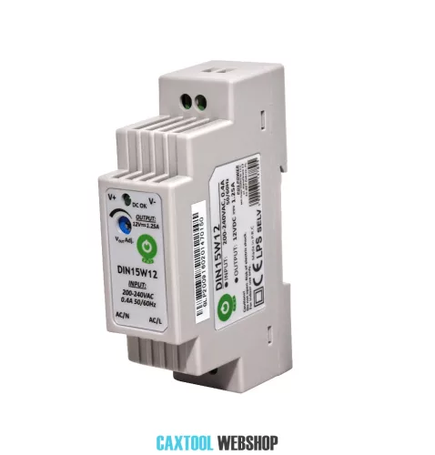 MW Power DIN15W12 sursă de alimentare pe șină DIN 15W 12V 1.25A
