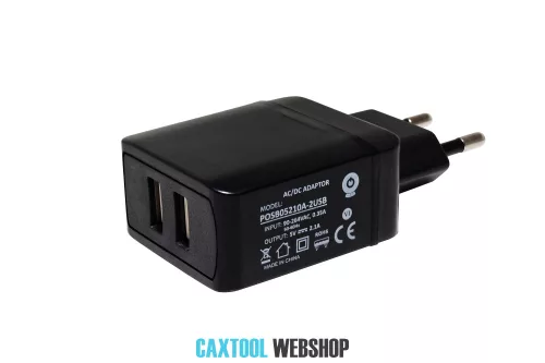MW Power AC/DC adaptor POSB05210A-2USB 10.5W 5V 2.1A