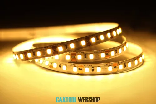 MW Power bandă LED profesională 120LED/m 9.6W/m 12V 3000K cald alb IP33 5m