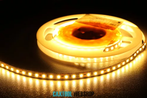 MW Power bandă LED profesională 120LED/m 9.6W/m 24V 3000K cald alb IP64 5m