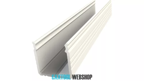 GLALU profil LED din aluminiu pentru montare la suprafață 16x16mm 1000mm alb