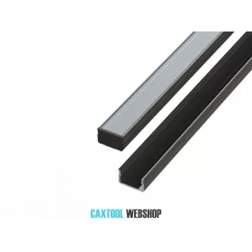   GLALU profil LED din aluminiu anodizat pentru montare la suprafață 9x16mm 2020mm negru