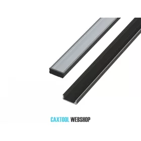   GLALU profil LED din aluminiu anodizat pentru montare la suprafață 6x16mm 4150mm negru