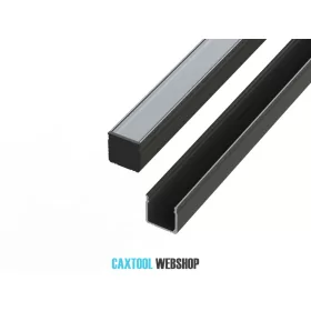   GLALU profil LED din aluminiu anodizat pentru montare la suprafață 16x16mm 3000mm negru
