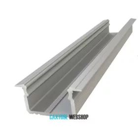   GLALU profil LED încastrat din aluminiu anodizat 9x16mm 2020mm argint