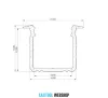 GLALU profil LED încastrat din aluminiu anodizat 15x16mm 1000mm argint