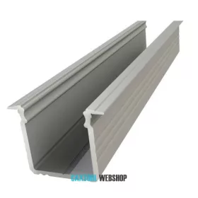   GLALU profil LED încastrat din aluminiu anodizat 15x16mm 3000mm argint