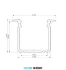 GLALU profil LED încastrat din aluminiu 15x16mm 2020mm alb