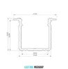 GLALU profil LED încastrat din aluminiu 15x16mm 2020mm naturale