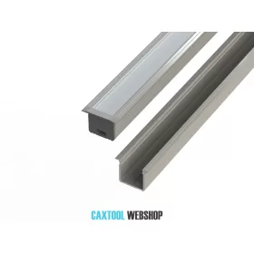   GLALU profil LED încastrat din aluminiu anodizat 15x16mm 4150mm argint
