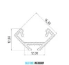 GLALU profil de colț LED din aluminiu 12x12mm 3000mm alb
