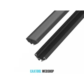   GLALU profil de colț LED din aluminiu anodizat 12x12mm 1000mm negru