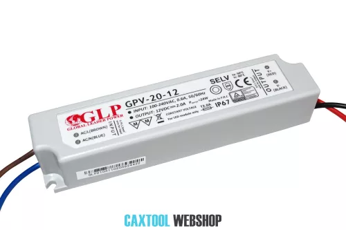 GLP plastic sursă de alimentare LED GPV-20-12 20W 12V 2A