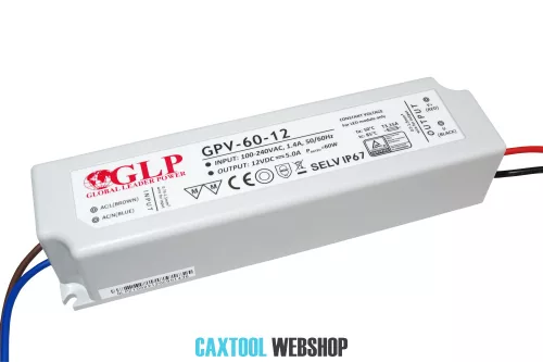 GLP plastic sursă de alimentare LED GPV-60-12 60W 12V 5A