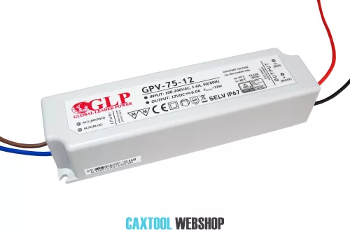 GLP plastic sursă de alimentare LED GPV-75-12 75W 12V 6A