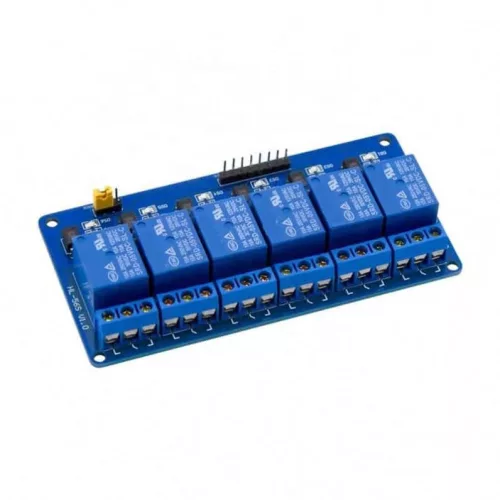 Modul releu 6 canale cu iluminație cuplaj 5V