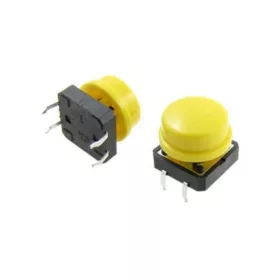 Buton 12x12x7.3mm + capac galben