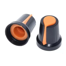 Capac, knob potențiometru 6mm,15x7 portocaliu
