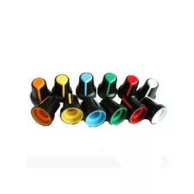 Capac, knob potențiometru 6mm,15x7 galben