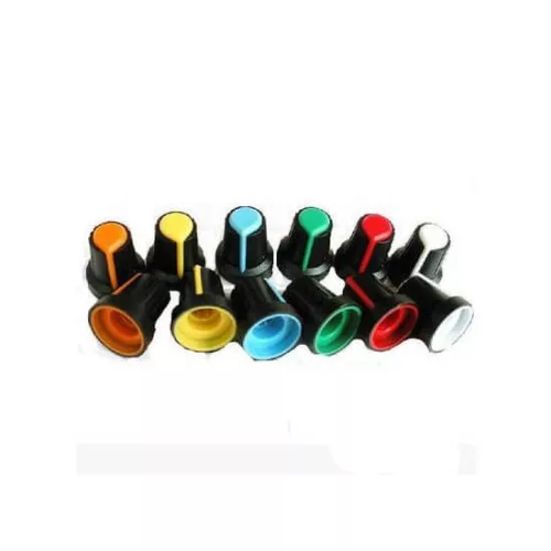 Capac, knob potențiometru 6mm,15x7 galben