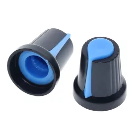 Capac, knob potențiometru 6mm,15x7 albastru