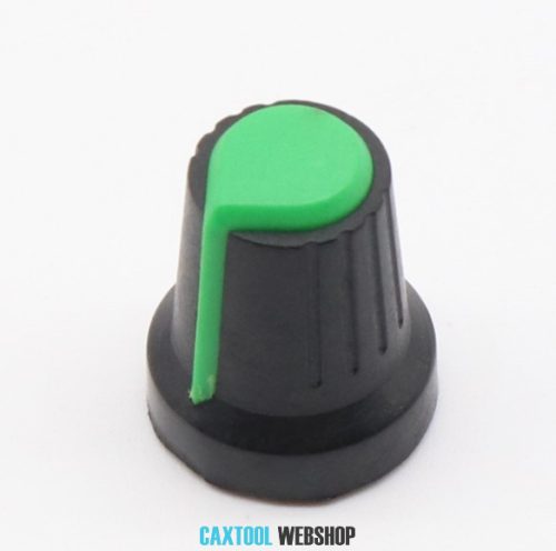 Capac, knob potențiometru 6mm,15x7 verde