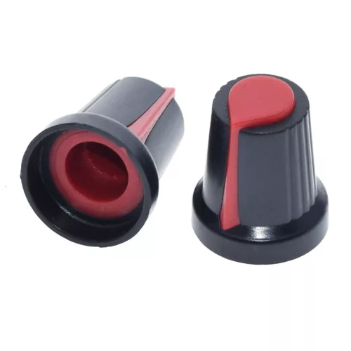 Capac, knob potențiometru 6mm,15x7 roșu