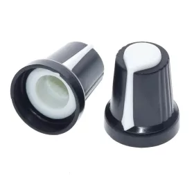 Capac, knob potențiometru 6mm,15x7 alb