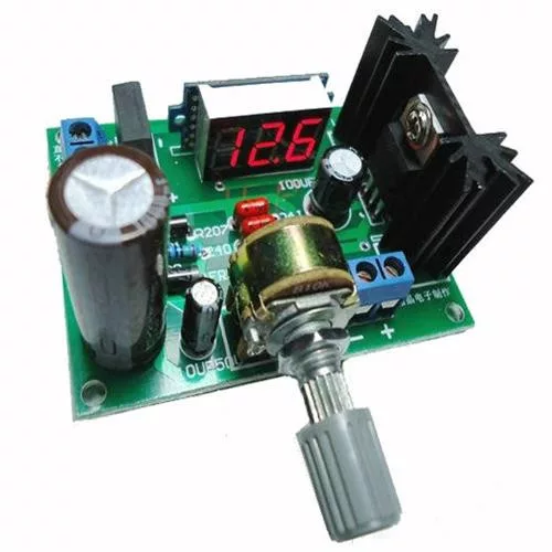 Regulator voltaj cu ecran DC Buck Step Down Converter Module LM317  LED Voltmeter 5V 12V