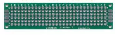 Placă PCB prototipare față dublă 2x8cm