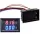 Voltmetru cu ampermetru 0.28" 100V 100A dual LED albastru + roșu