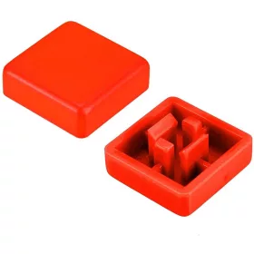 Capac buton 12x12x7.3mm roșu