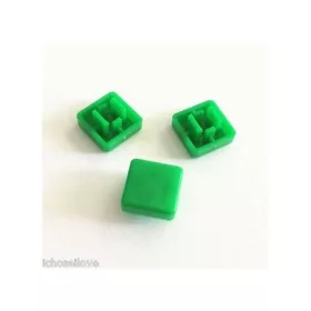 Capac buton 12x12x7.3mm verde
