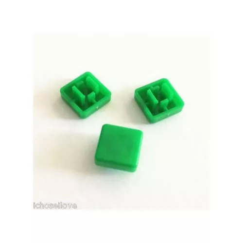 Capac buton 12x12x7.3mm verde