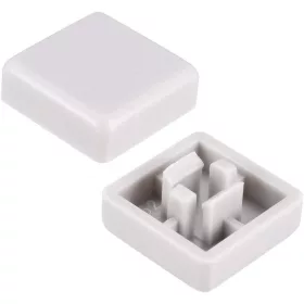Capac buton 12x12x7.3mm alb