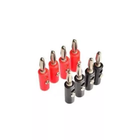 Conector cablu audio banana 4mm Roșu