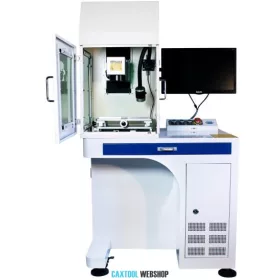   Marcator cu laser cu fibră optică cu design de birou cu geam de protecție CAXTM_FHC_50W