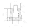 Profil de protecție a marginilor silicone, 6,85x3,2x6,35mm Profilu "U" negru