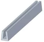 Profil de protecție a marginilor silicone, 6,85x3,2x6,35mm Profilu "U" gri