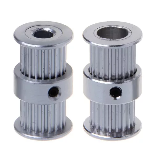 Fulie dublă GT2 pentru ax de 6mm, 20 dinți, gaură 8mm 