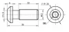 B10 central bolt hexagon head M12x30