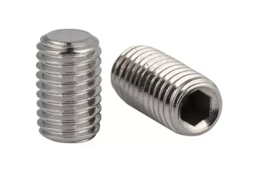 Hex socket set screws with flat point DIN 913 10.9 zinc plated M4X5