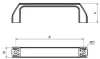 Mâner 90x36 mm, Alu, negru