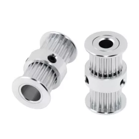   Fulie dințată dublă pentru curea GT2 6mm T20 ax metru 5mm 