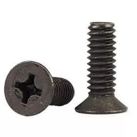 Şurub cap ingropat PH Phillips DIN 965 4.8 DSB negru M5x12