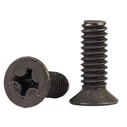Şurub cap ingropat PH Phillips DIN 965 4.8 DSB negru M5x12